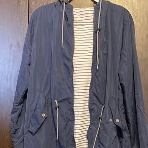 Light fabric rain jacket